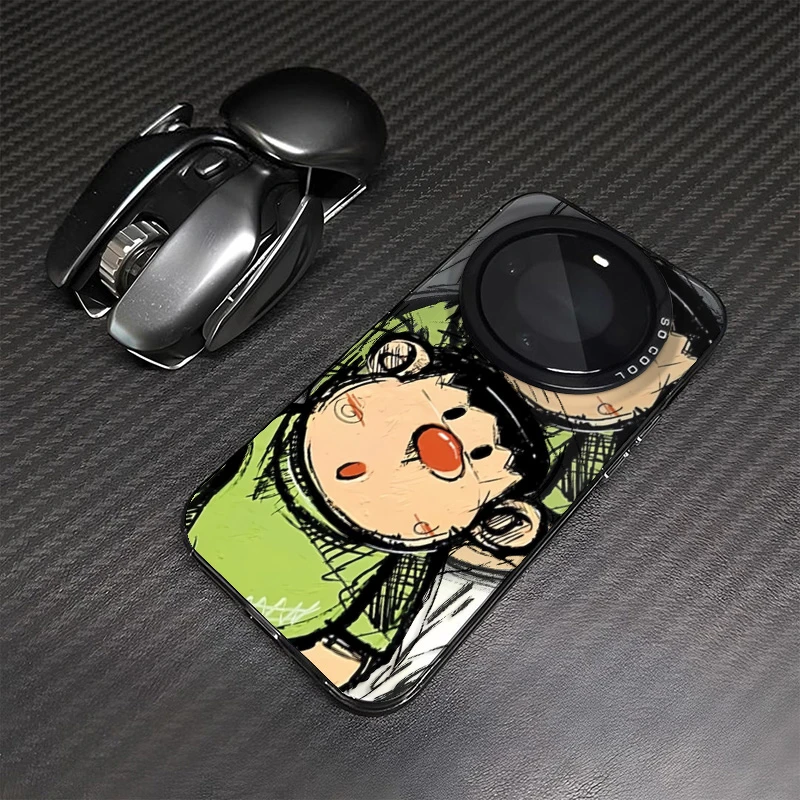 素描胖虎适用荣耀X70手机壳创意防摔荣耀X60PRO新款保护套磨砂X50