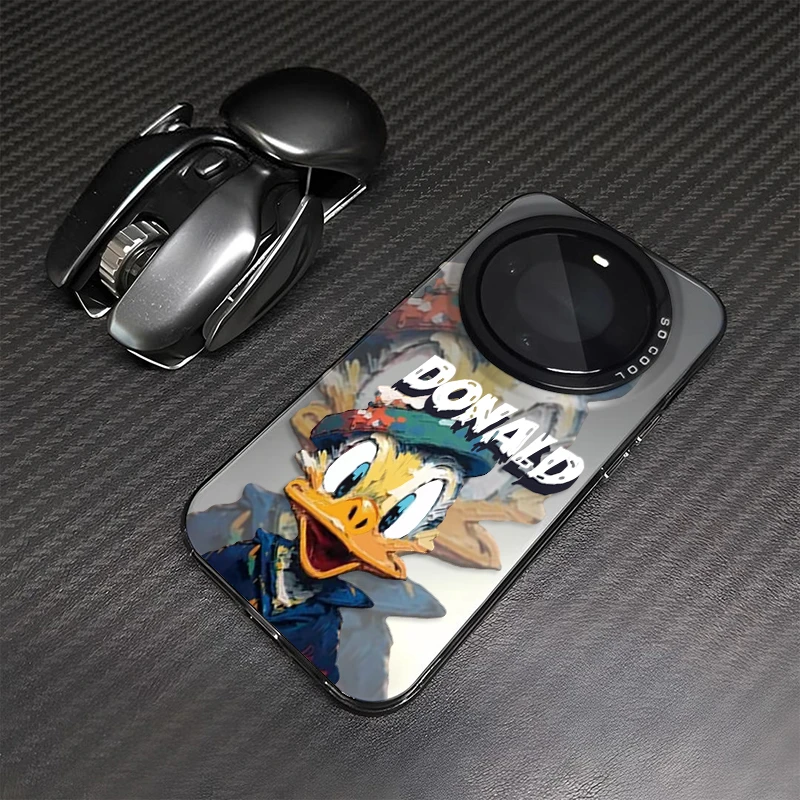 油画鸭子适用华为mate60手机壳卡通个性pura70苹果15Promax创意17