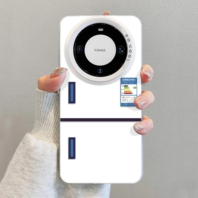 创意冰箱适用mate80华为mate60手机壳pura70pro苹果15保护套防摔X