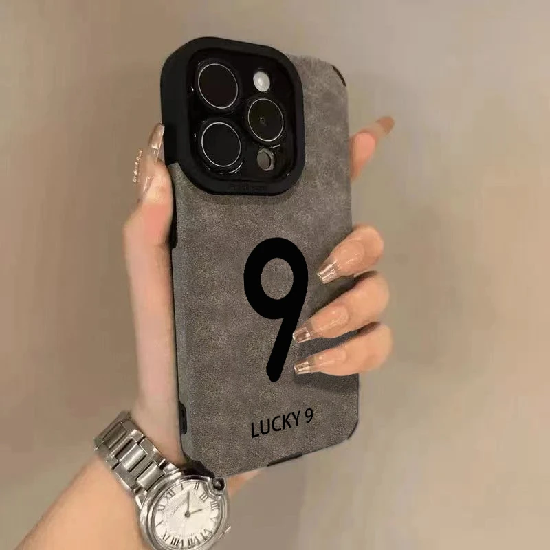 爆款翻毛皮适用苹果16promax手机壳iPhone15创意14保护套13幸运9