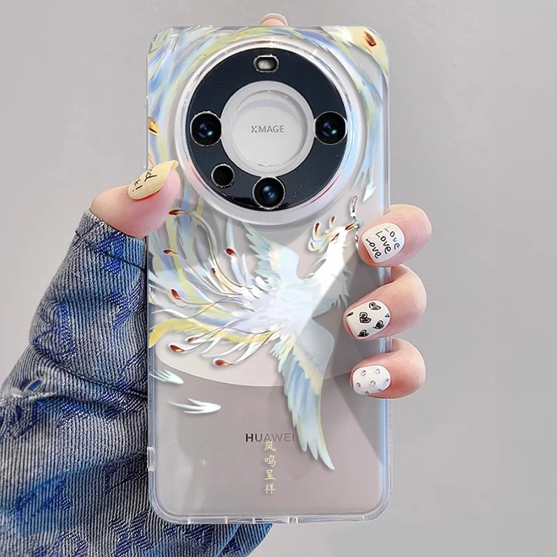 国风凤鸣呈祥适用华为mate60手机壳苹果15Promax好运iphone14创意