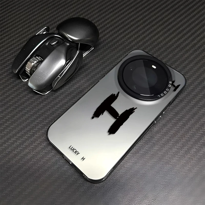 幸运字母H适用华为mate60手机壳个性pura70男X苹果15Promax创意17