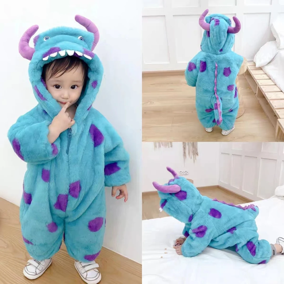 连体衣冬装棉服婴儿卡通秋冬季外出女孩外出服冬季衣服哈衣
