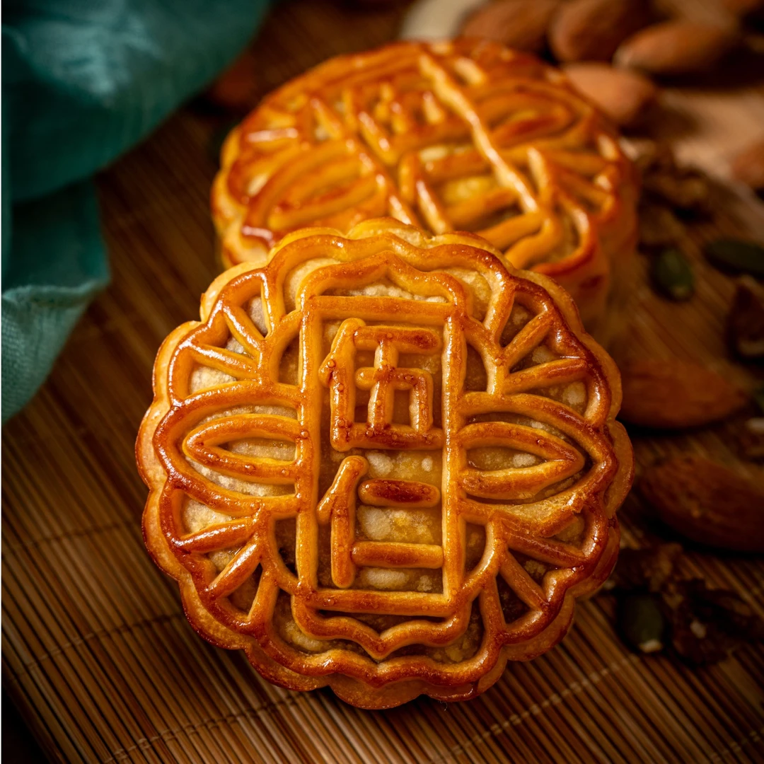 五仁叉烧月饼多肉 中秋送礼盒广式经典伍仁月饼礼盒传统工厂直播