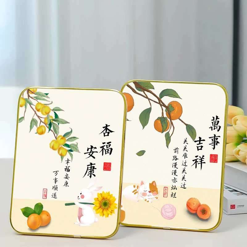 平安喜乐相框摆件入户玄关摆台客厅桌面柿柿如意装饰品轻奢装饰画