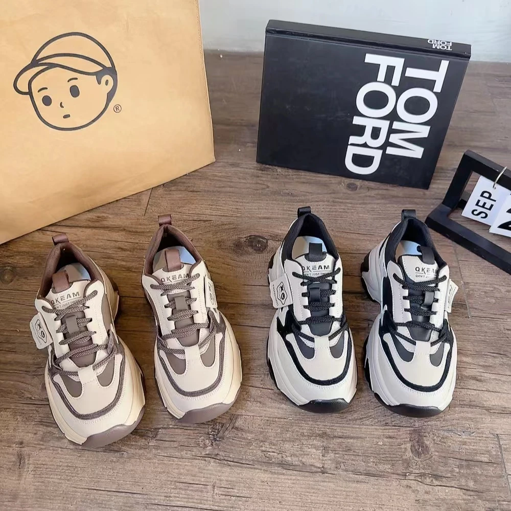 6509-6新款系带厚底舒适百搭圆头时尚老爹鞋仓