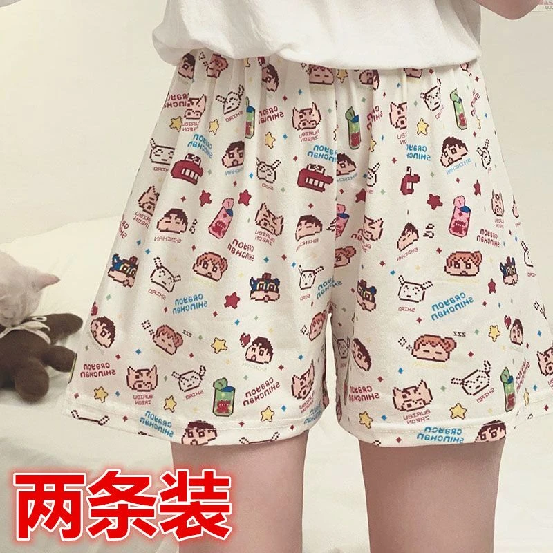 夏季薄款睡裤女可爱卡通外穿短裤柔软舒适宽松显瘦大码休闲家居裤