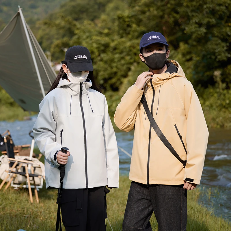 巴威萨新款男女秋冬三合一两件套石墨烯防风防水外套学生冲锋衣