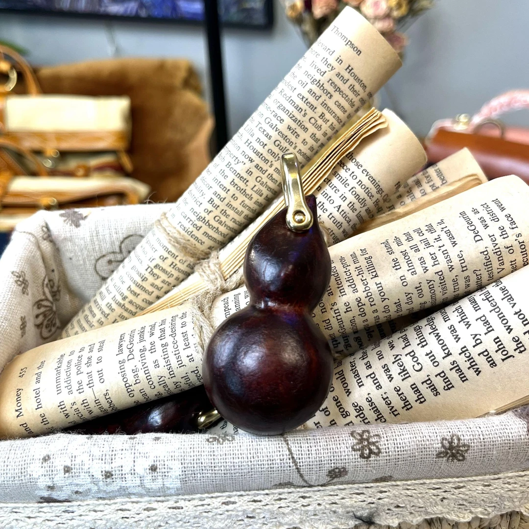 头层牛皮 植鞣皮手工复古个性葫芦挂件