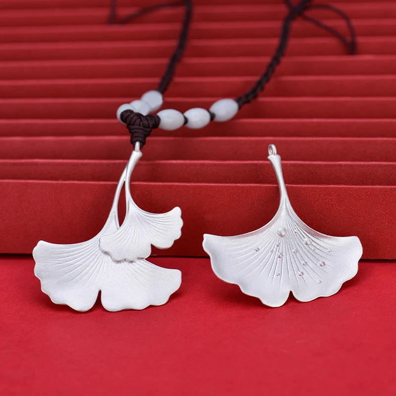 FUHENGJIN/福恒金银礼 足银银制品 银项链三生有幸银叶子泡茶滤器