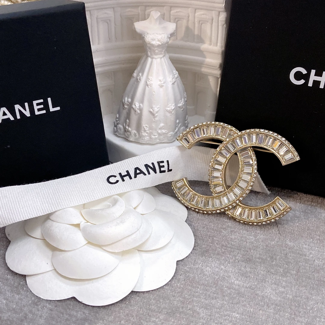 全新未使用 Chanel/香奈儿 法式 气质素款优雅简约小香风胸针 17V
