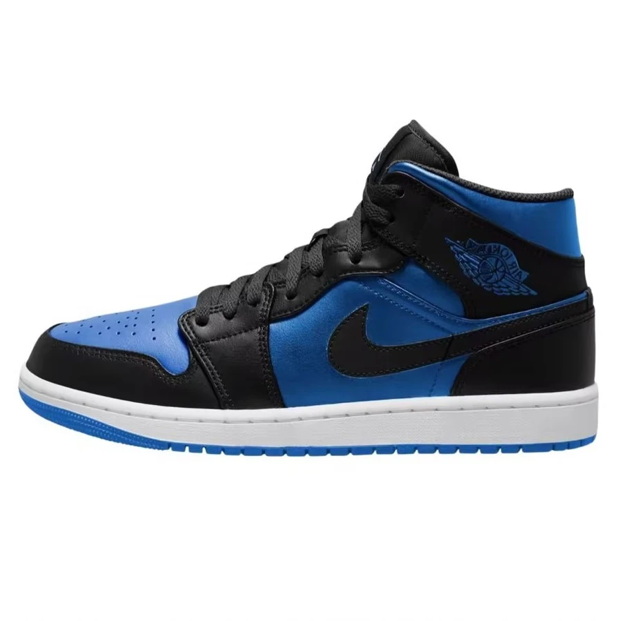 Nike/耐克男鞋 中帮复古AIR JORDAN 1 MID 蓝黑男子 DQ8426-042
