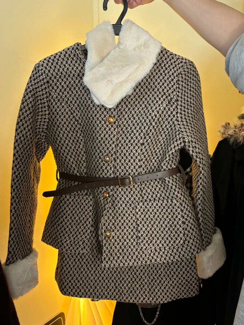 当季新品小香风套装女装秋冬外套女季简约高级小众辣妹百搭无瑕疵