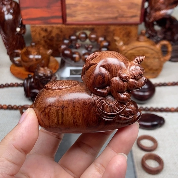 降香黄檀把件闯*涯财源滚进