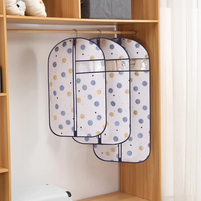 5件套 牛津布衣服防尘罩子防尘袋可水洗家用大衣罩收纳套挂式衣袋