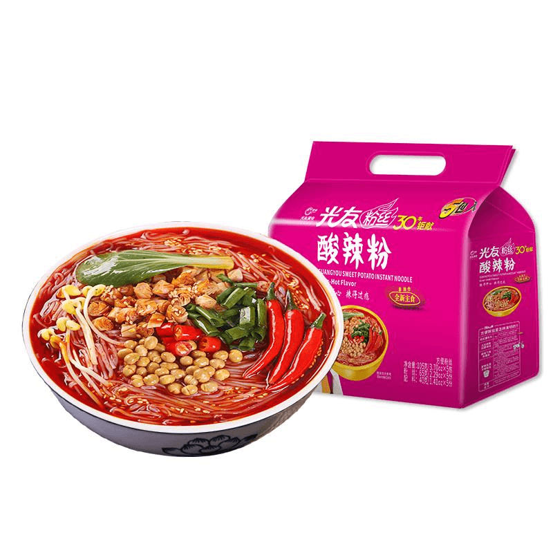国货之光友粉丝川酸辣粉绵阳特色素食非油炸无明矾方便粉丝泡笋0g