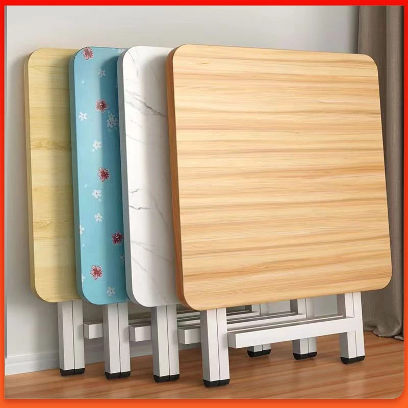 吃饭摆摊圆桌可折叠桌餐桌家用出租屋小桌子户型便携方桌户外简易