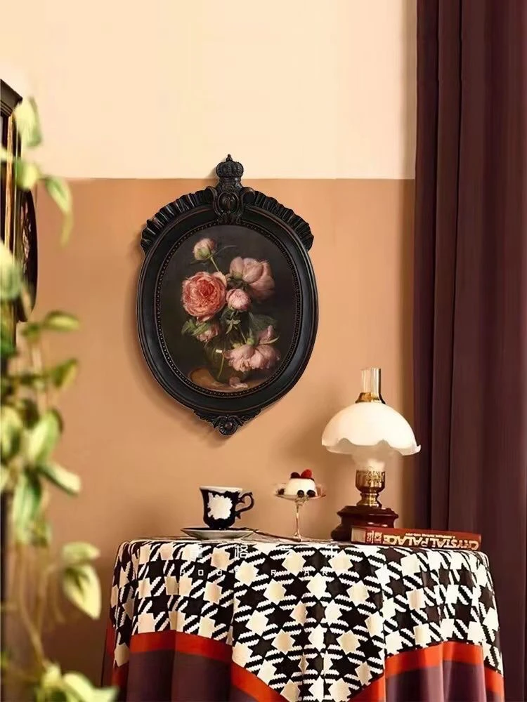 欧式复古法式小众艺术挂画中国风餐厅卧室客厅背景墙壁画