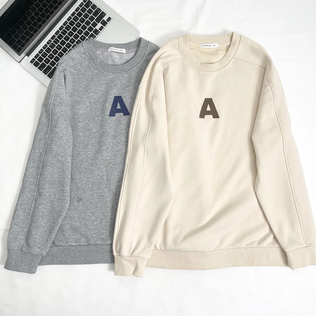 【‘’字母AB‘’小韩日记】卫衣时尚休闲宽松圆领长袖简约百搭77203