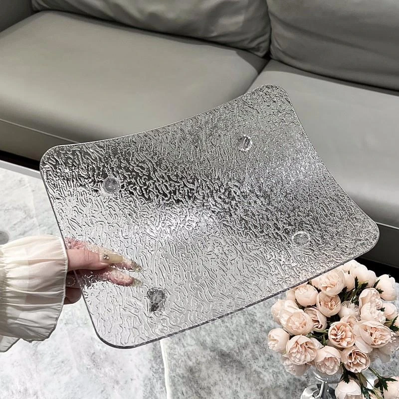 水果盘客厅家用茶几果盘轻奢高档2023新款水晶精致零食干果糖果盘