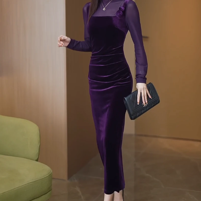 气质显瘦连衣裙显高洋气收腰显高轻奢Q191273