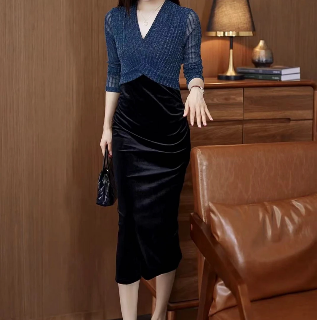 时尚气质显瘦高级女人味连衣裙 YF612