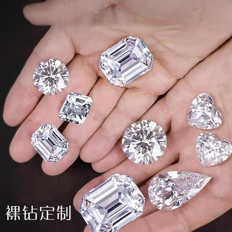 925银莫桑石戒指 男款裸石链接0.5-10克拉定制超闪情侣百搭结婚