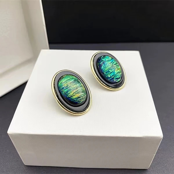 铜合金耳饰 【流光溢彩】中古个性设计感耳环女5194