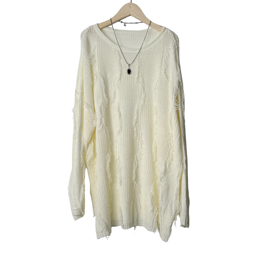 有希子●新款早秋韩版格子镂空衫女百搭休闲风宽松气质上衣CS6001