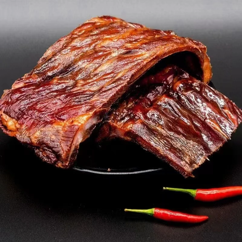 湖北恩施烟熏腊排骨农家散养土猪排骨现场称重现场改价链接