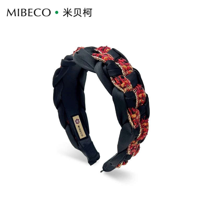 Mibeco时尚网红小香风发箍手工麻花编织头饰法式优雅显脸小发饰