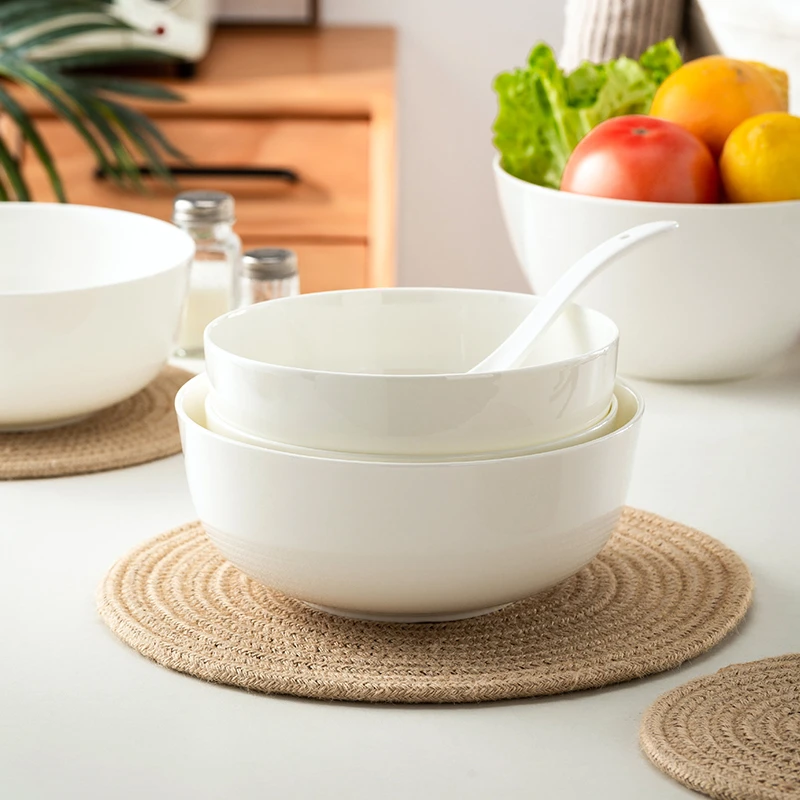 骨瓷5英寸奥碗4只大面碗家用餐具白瓷【拍2单发10只】X003