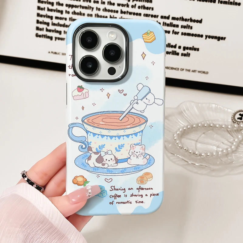 适用于苹果16华为OPPO小米VIVO高级感小众二合一菲林手机壳CA0182