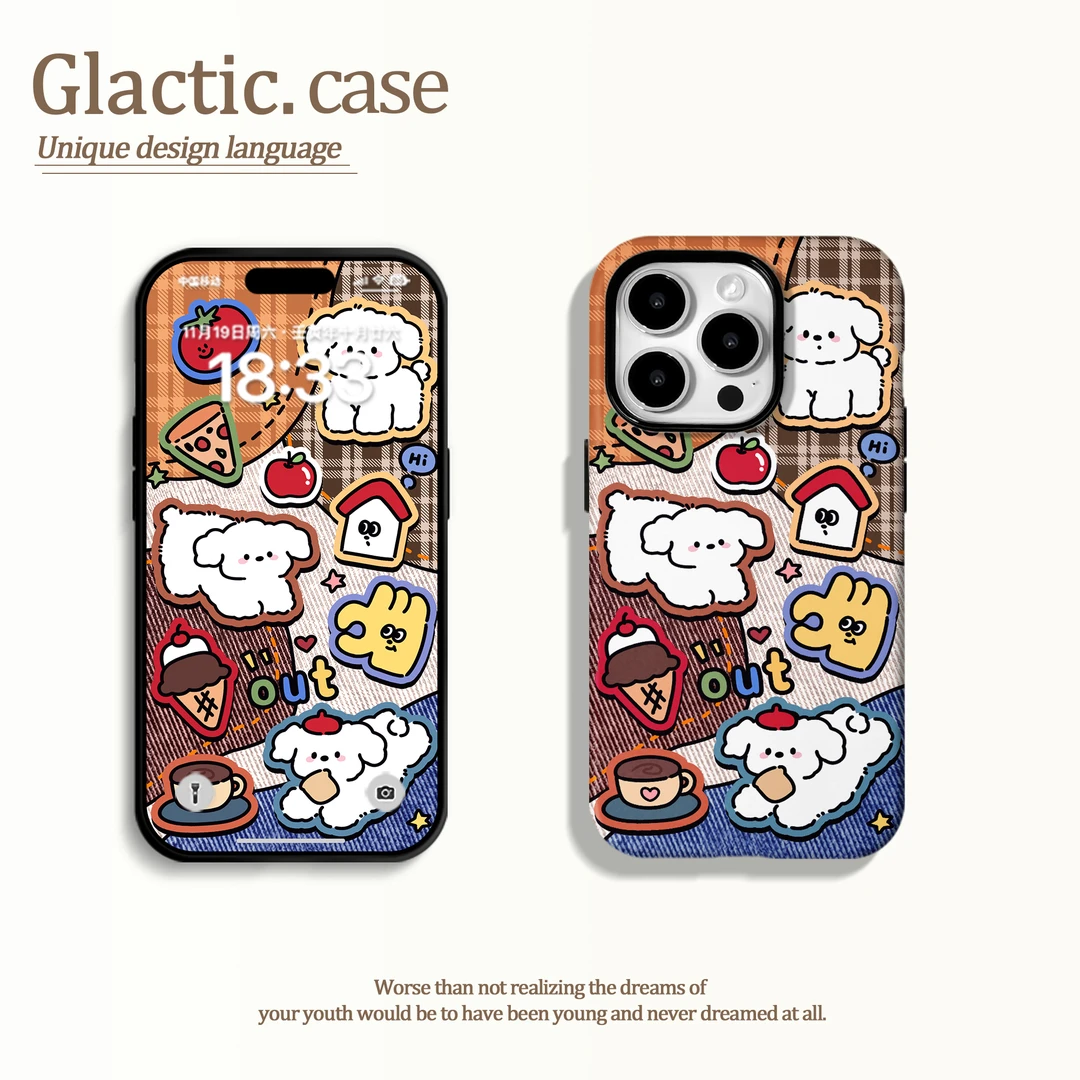 适用于苹果16华为OPPO小米VIVO百搭时尚二合一菲林手机壳GA0413