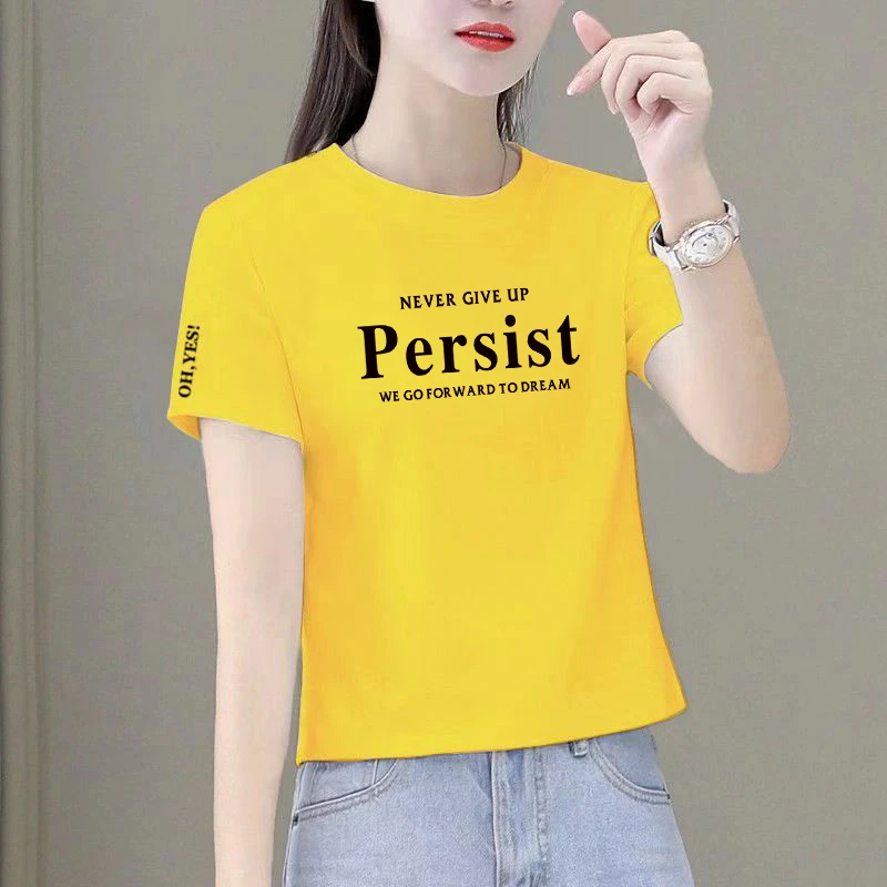 100纯棉短款t恤女短袖韩版宽松2024新款矮个子女士高腰上衣体恤衫