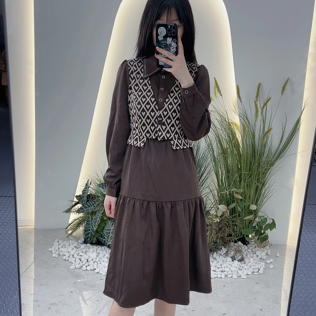 Lagogo/拉谷谷LAGOGO拉谷谷专柜新款春秋冬三季可穿百搭连衣裙