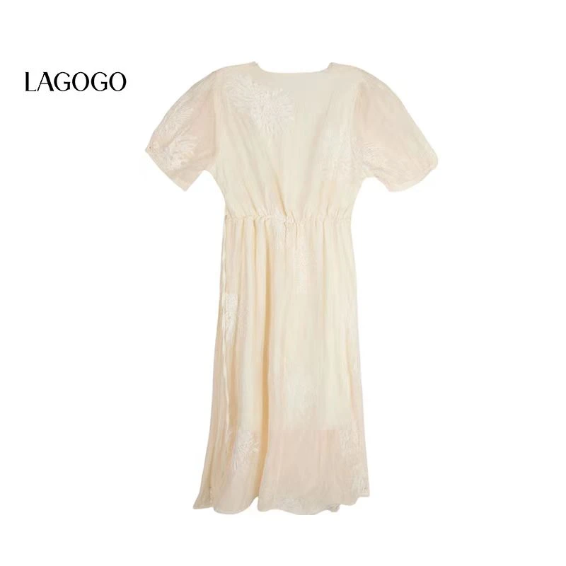 Lagogo/拉谷谷LAGOGO拉谷谷专柜新中式连衣裙NALL305I23