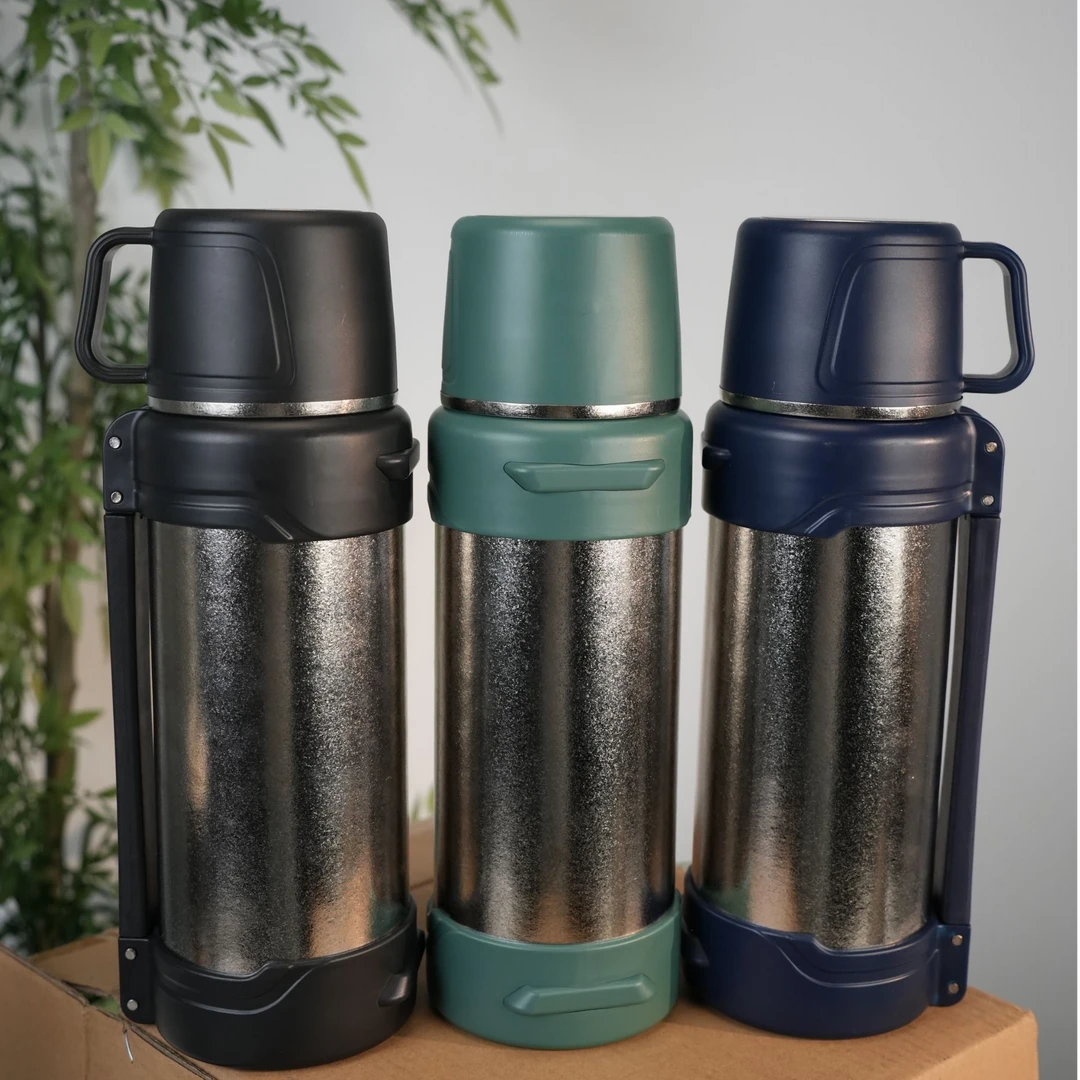 【原装正品】1800ML内外双层纯钛户外旅行大容量保温壶