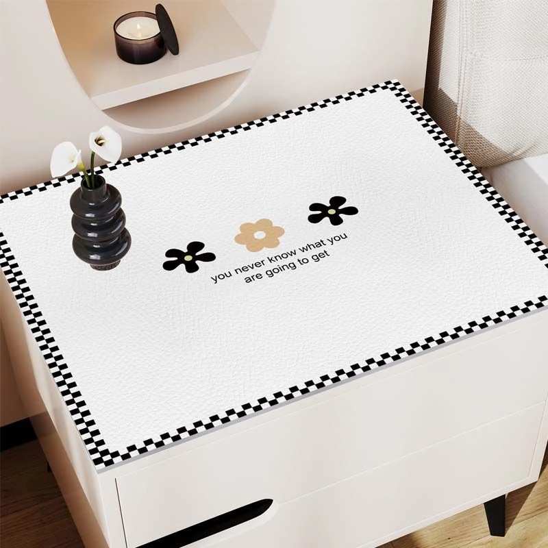 长方形床头柜桌垫家用防污防水防烫桌布免洗玄关鞋柜简约防尘盖布