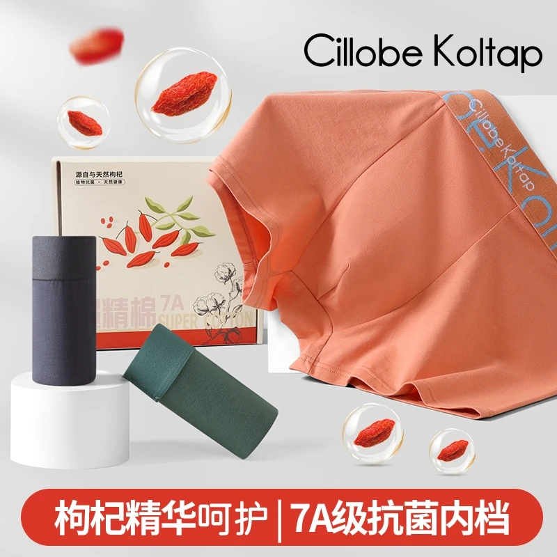 CillobeKoltap2024秋冬新款男士内裤男款青少年枸杞透气四角短裤