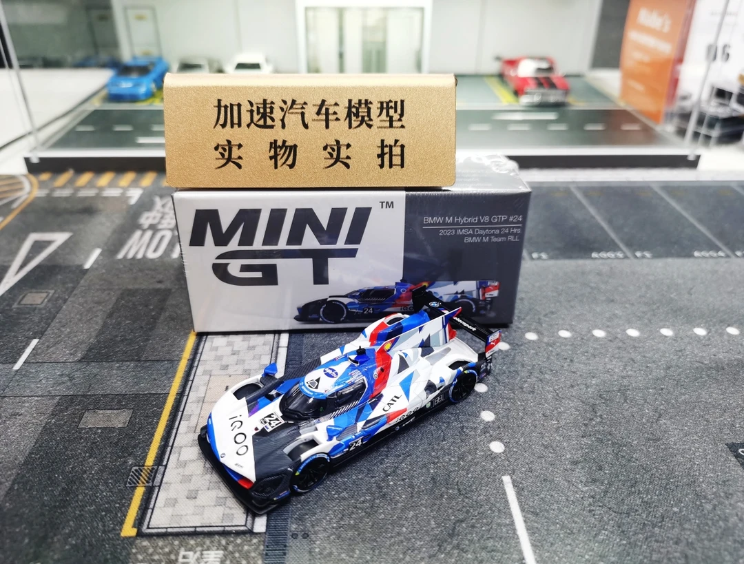 MINIGT 1:64 宝马BMW M Hybrid V8 GTP #24号勒芒美版合金车模670