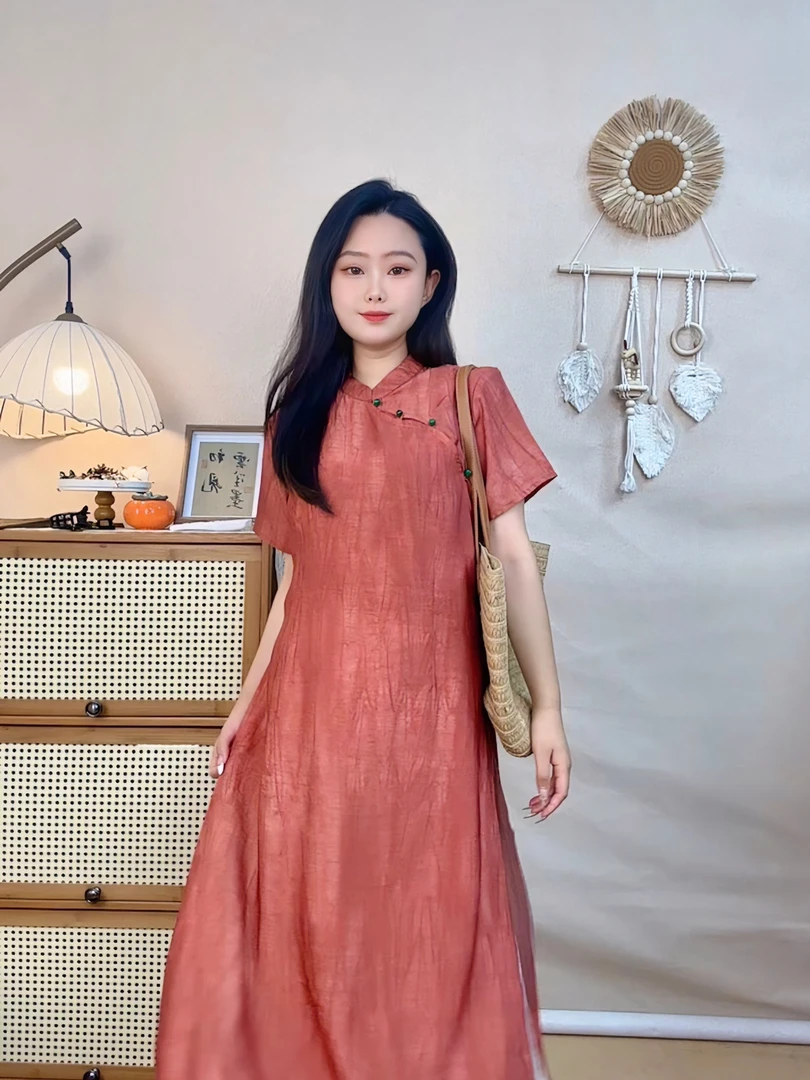【云笙-奥黛合集】夏季新中式连衣裙气质宽松连衣裙