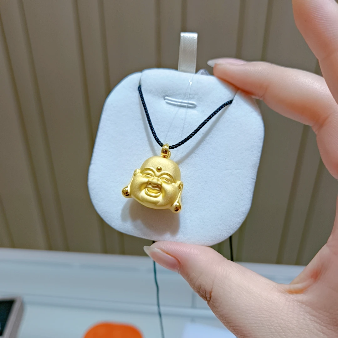 Chow Tai Seng/周大生足金弥勒笑佛吊坠