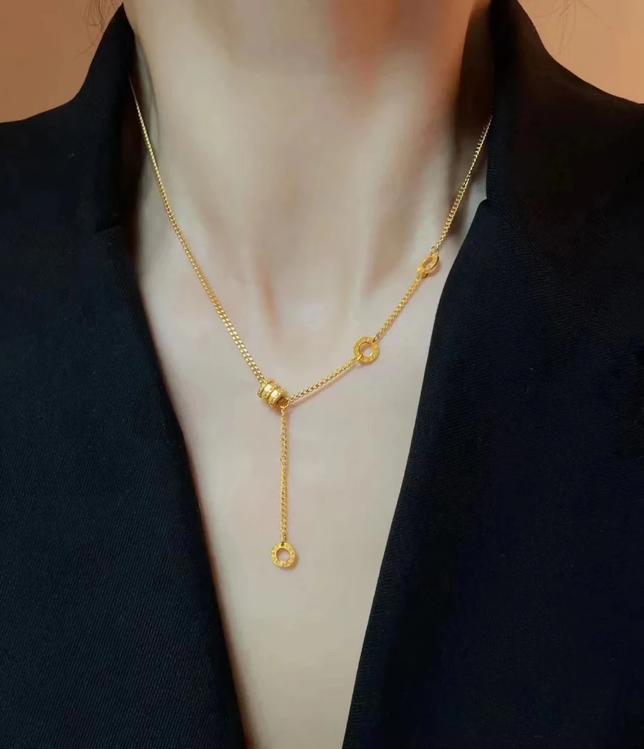 Chow Tai Seng/周大生足金时尚百搭精致套链
