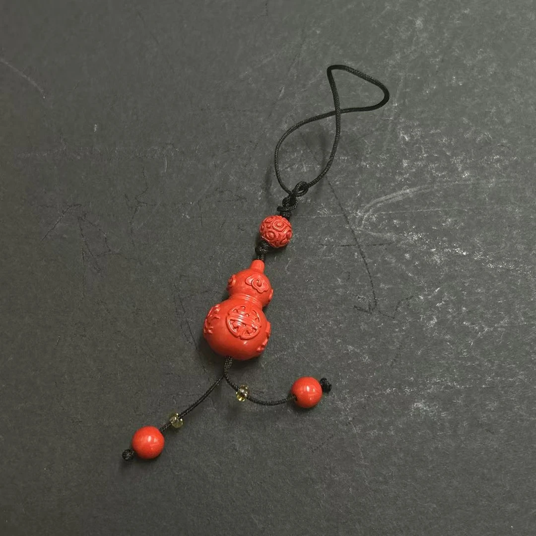 含辰砂工艺品朱砂葫芦挂件*（多样性发一件）