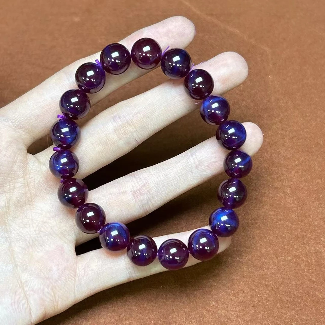 阿鲁沙-典藏精品紫蓝宝-精工合金培育10mm手链640