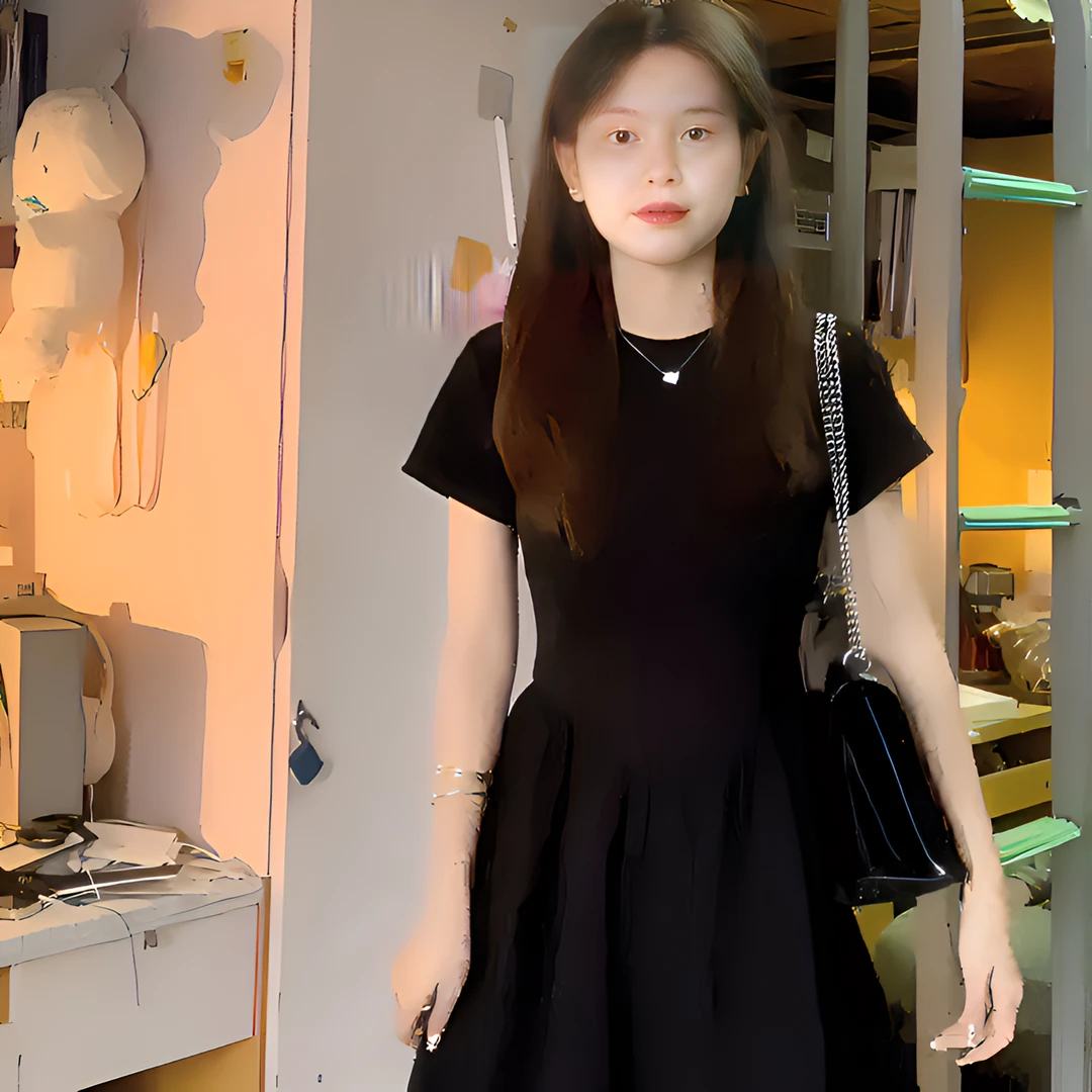 黑色女装连衣裙气质甜辣连衣裙女收腰裙子显瘦2024夏季新款a字裙