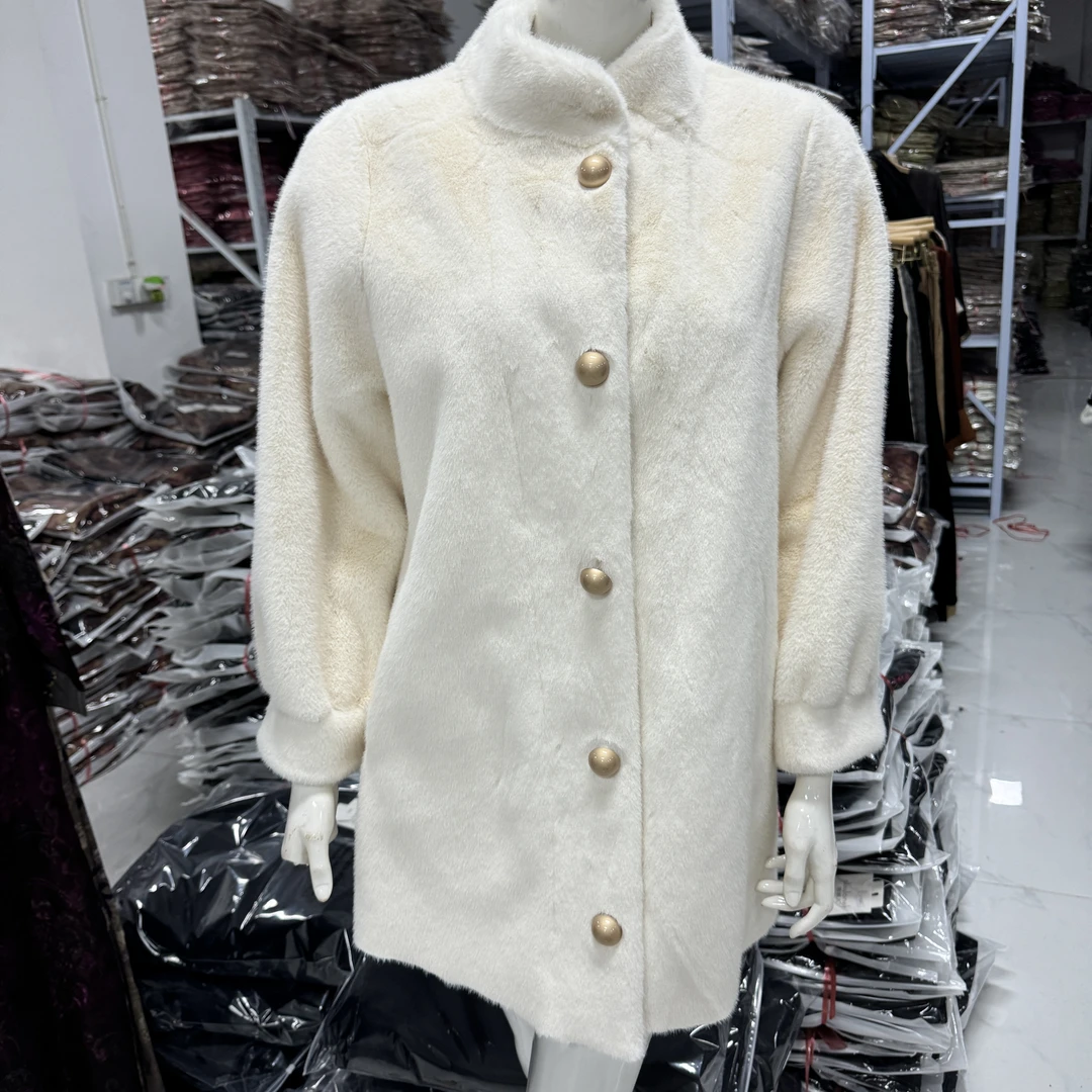 117中长款加厚毛毛外套