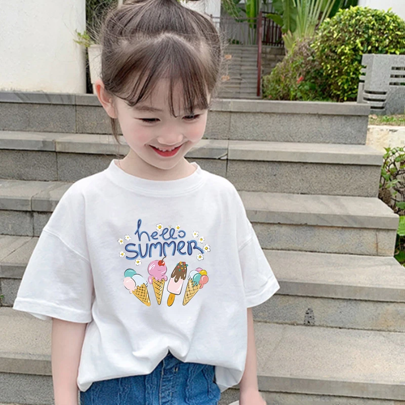 女童夏季新款童装女孩洋气宽松衣服百搭半袖上衣纯棉短袖T恤