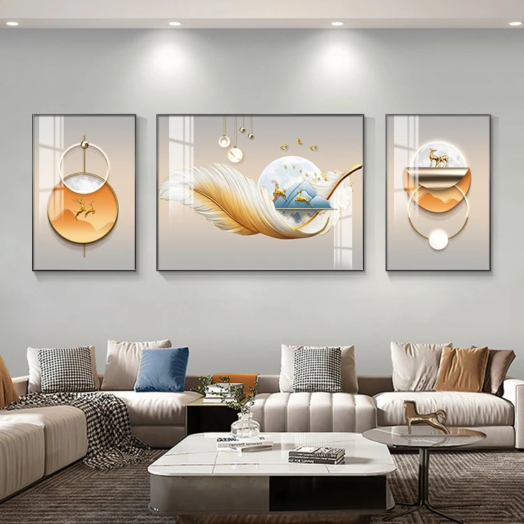 荣耀佳画A轻奢客厅装饰画LED灯画